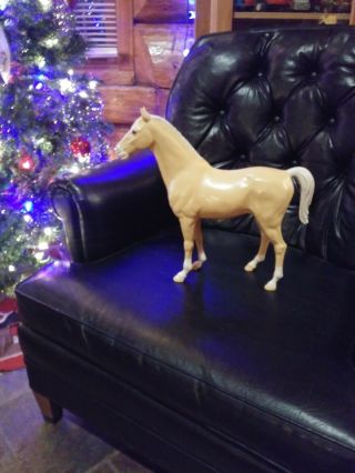 Johnny West " Thunderbolt " Palomino Horse Vintage 1973 With Halter.