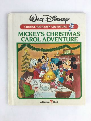 Vintage Mickeys Christmas Carol Adventure Cyoa Choose Your Own Adventure 1986