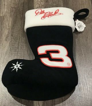 Team Speed Bears Nascar Dale Earnhardt Sr 3 Weighted 11” Christmas Stocking
