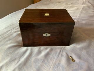 Victorian Vanity/ Jewellery/ Writing Box With Lock And Key