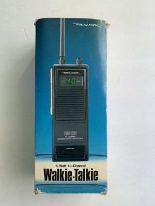 Vintage Realistic Trc - 207 40 Channel Cb Radio Walkie - Talkie Stranger Things