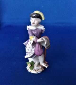 Antique Meissen Porcelain Figure Cupid In Disguise 