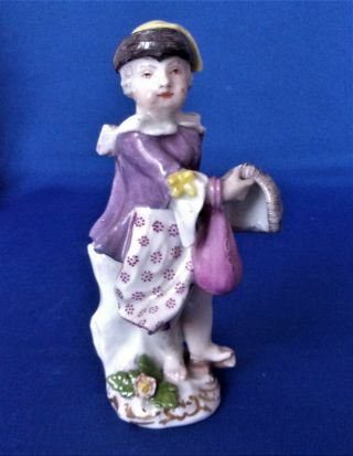 ANTIQUE MEISSEN PORCELAIN FIGURE CUPID IN DISGUISE ' The Wig Maker ' - 18th Cen. 2