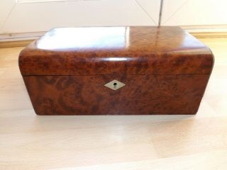 Victorian Walnut Sewing Box With Inlaid Brass Edging Some Contents c1870 2