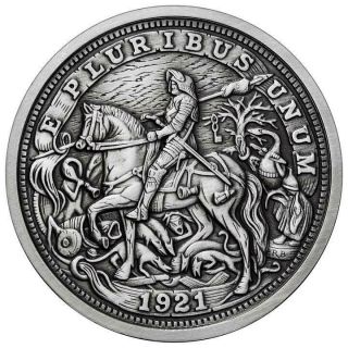 Roman Booteen’s Durer’s Knight – 1 Oz Antique Silver Coin Hobo Nickel