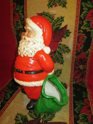 Vintage Duncan Ceramics Christmas Santa Claus with Toy Sack Figure Statue 2