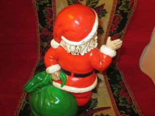 Vintage Duncan Ceramics Christmas Santa Claus with Toy Sack Figure Statue 3