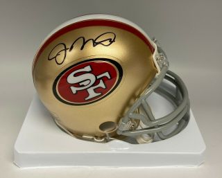 Joe Montana Signed San Francisco 49ers Mini Helmet Autographed Auto Leaf Hof