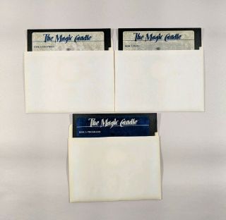 Mindcraft The Magic Candle 5 1/4 " Floppy Disks For Ibm Pc Vintage Rpg Games 1990