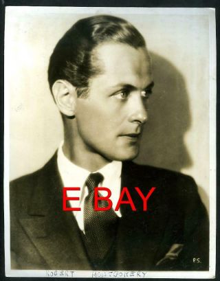 Vintage Robert Montgomery " Publicity Portrait Still " 1930 