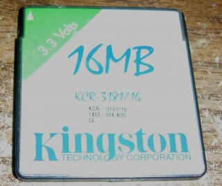 Vintage Kingston 16mb 68 Pin Laptop Memory Card Kcr - 3181/16 3.  3 Volts