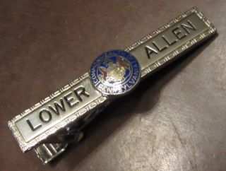 Vintage Lower Allen,  Pa Police Department Tie Clip Clasp Bar - Pennsylvania