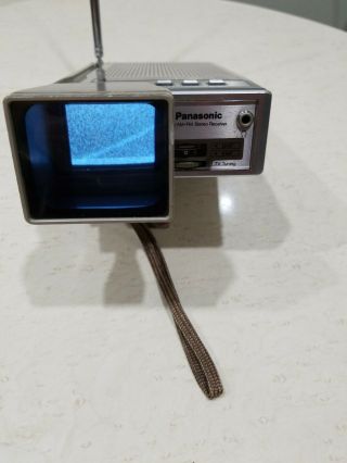 Vintage 1984 Panasonic Travelvision Tr - 1020p 1.  5 " Tv/am - Fm Stereo Receiver
