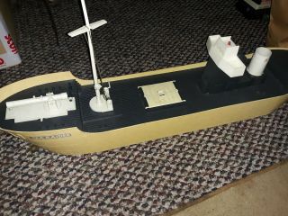 Vintage 1964 Payton Sea Raider Toy Boat Large Freight Ship In