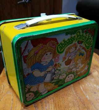 Vintage Metal 1983 Cabbage Patch Kids Lunchbox / No Thermos