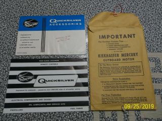 Vtg 1961 1962 Kiekhaefer Mercury Dealer foldout Brochure Outboard Quicksilver 2