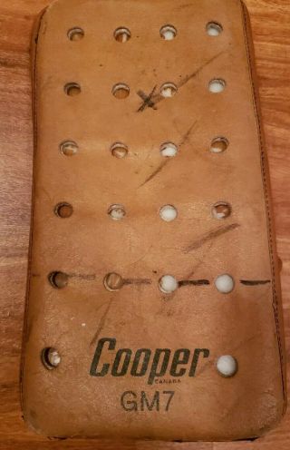 Vintage Cooper Gm7 Leather Goalie Blocker Glove 1970s Right Hand