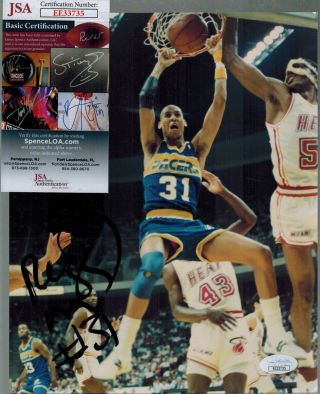 Reggie Miller Signed Autographed 8x10 Photo Indiana Pacers Jsa Certified