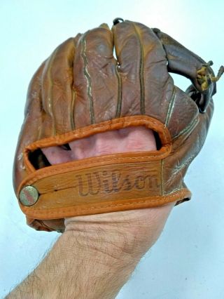 Vintage Ted Williams 1950s Autograph Baseball Glove 2