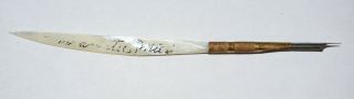 Vintage Victorian Dip Pen With Mother Of Pearl Body Manistee,  Michigan
