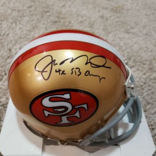 Joe Montana Signed San Francisco 49ers Mini Helmet W/inscrip Montana Holo