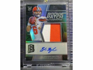 2018 Spectra Baker Mayfield Rookie Patch Auto Autograph Rc 50/99 Browns Lc