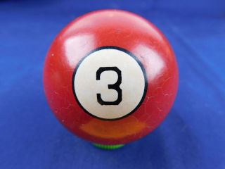 Vintage Clay 3 Pool Ball Billiard Ball Made In The Early 1900 