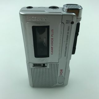Vintage Sony M - 560v Microcassette Recorder Vor Clear Voice Plus - 1.  A1