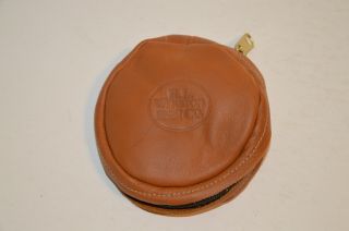 Vintage R.  L.  Winston Leather Fly Reel Case With Sheepskin Lining 4 " Interior