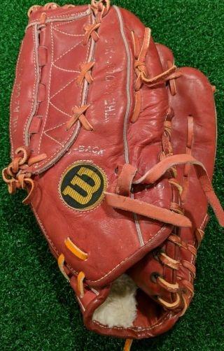 Vintage Wilson Pro Back The A2000 Xlc Pro Style Red Leather Baseball Glove