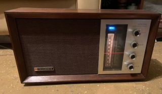 Vintage Panasonic Re 7257 Solid State 2 Band Stereo Tabletop Wood Am Fm Radio
