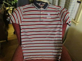 2000 Tennessee Titans Bowl Xxxiv Striped Golf Polo Shirt Mens Xl
