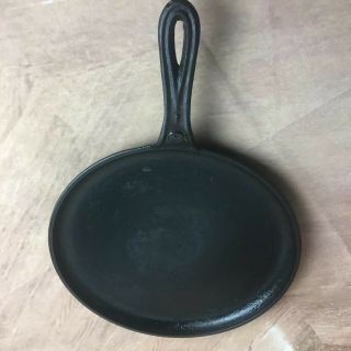 Antique Cast Iron Shallow Skillet Griddle Fry Pan W/ Gate Mark / Heat Ring