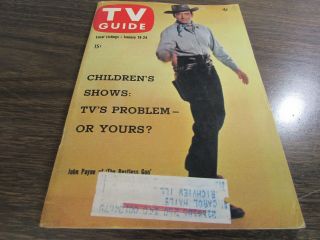 Vintage Tv Guide - January 18th 1958 - John Payne Of The Restless Gun