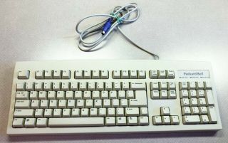 Vintage Packard Bell Clicky Mechanical Wired Ps/2 Keyboard 5140m