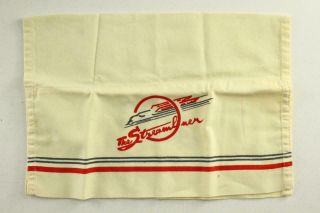Vintage Dining Car Train Union Pacific Railroad Up Seat Head Rest Linen Cover