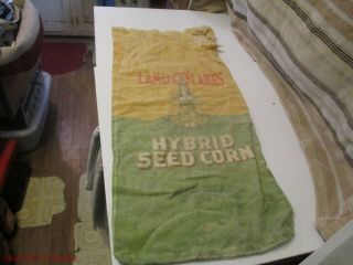Vintage Land O Lakes Hybrid Sweet Corn Feed Seed Sack Bag Indian Maiden Cloth