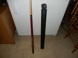 Vintage " Competition " Pool Cue Stick 19 0z.  - With Hard Case