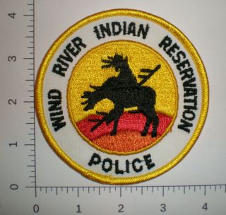 Wy Wyoming Wind River Indian Tribe Reservation Tribal Police Vintage Patch