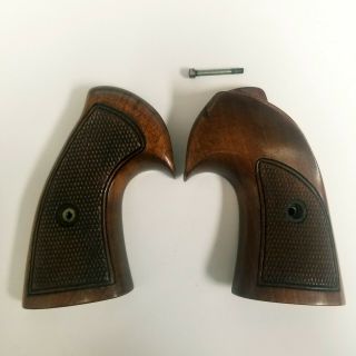 Made In Italy Vtg S&w N Frame Square Target Butt Grips Smith & Wesson Grip Set