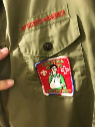 Vintage Allegheny Trails Council PA 151 Boy Scouts & BSA Patches L/S Shirt VGC 2