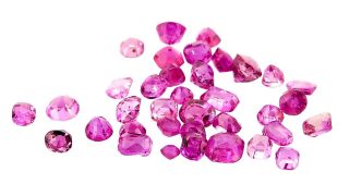 Mixed Antique Burma Pink Sapphires 3.  08ct Natural Loose Gemstones.