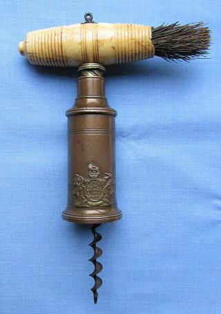 Antique Thomason Patent Mechanical Corkscrew/ne Plus Ultra Badge/unusual Barrel