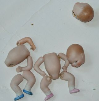 5” Antique Bisque Bye - Lo Baby Doll Grace S.  Putnam Germany Blue Sleep Eyes Parts