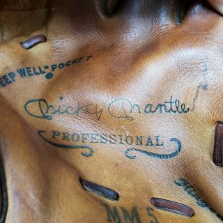 Vintage Rawlings Mickey Mantle Mm5 Pro Model Baseball Glove