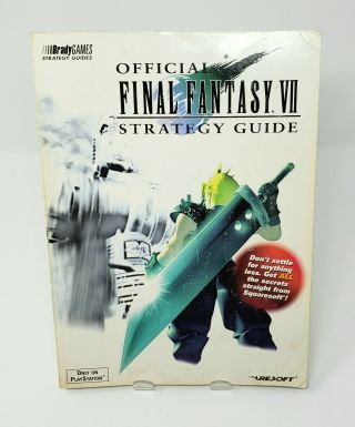 Vintage 1997 Official Final Fantasy Vii Strategy Guide Bradygames For Ps1 And Pc