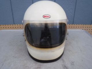 Dated 1970 Bell Star Toptex Helmet First Generation Small Vision Window 7 1/2