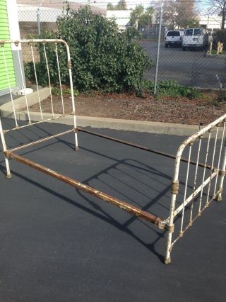 Antique Cast Iron Twin Bed Frame,  Maybe Victorian?