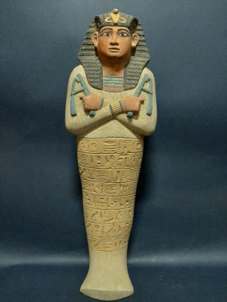 Ancient Egyptian Antiques Ushabti With Hieroglyphics Servant Ramses Ii Egypt Bc