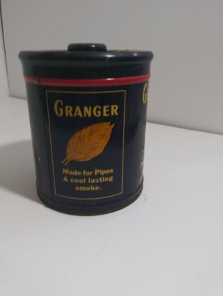Vintage 1926 Granger Rough Cut Pipe Tobacco Tin Canister Tax Stamp 3